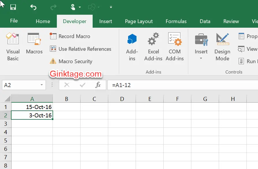 How To Add Or Subtract Days In Microsoft Excel Developer Publish