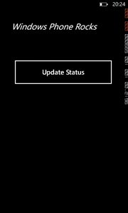Update Status with ShareStatusTask in Windows Phone