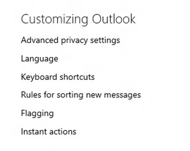 customize keyboard shortcuts outlook 2016