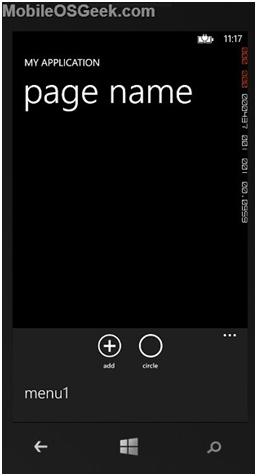 Creating Application Bar in Windows Phone Page via Designer in Visual Studio 2012