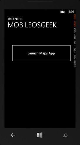 How to Launch Maps Application (Built-In) from Windows Phone 8 App?