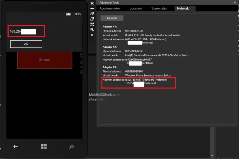 How to Get the IP Address of the Windows Phone 8 Programatically using C# ?