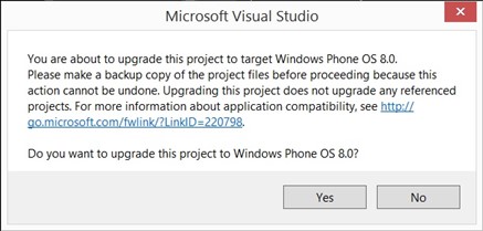 How to Upgrade a Windows Phone 7.x App to Windows Phone 8 in Visual Studio 2012?
