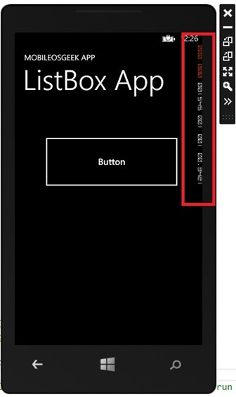 How to remove the Frame rate counters in Windows Phone Emulator?