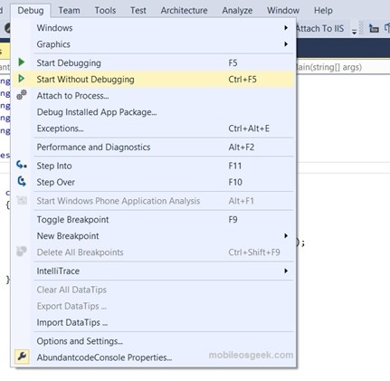 Visual Studio 2013 Tips & Tricks - Waiting for a Keystroke before the  Console Windows Closes without