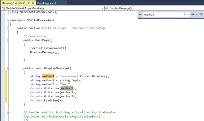 Visual Studio 2013 Tips & Tricks - Incremental search