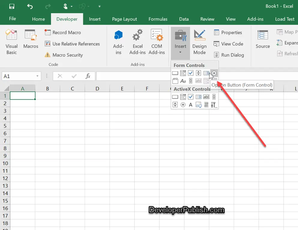 how to put developer tab in excel 2013