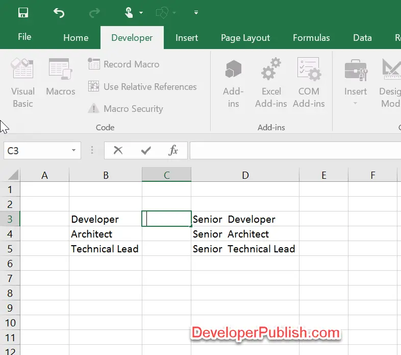 how-to-add-prefix-or-suffix-to-range-of-cells-in-microsoft-excel-2016-developer-publish