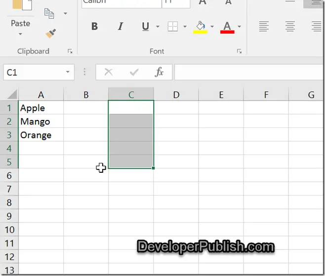 drop down box excel 