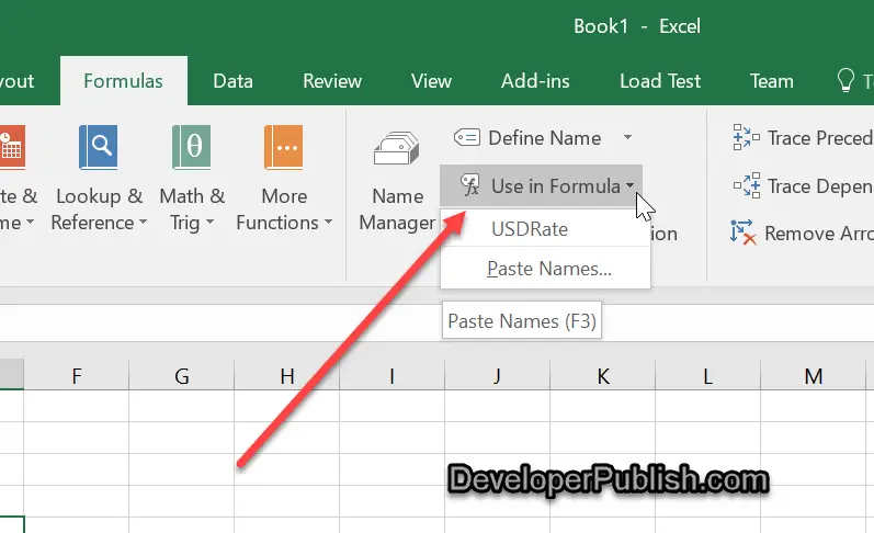 How To View Named Ranges In Microsoft Excel Developer Publish