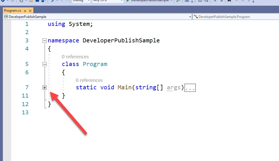 How to Collapse Section of Code in Visual Studio using shortcut key? -  Developer Publish