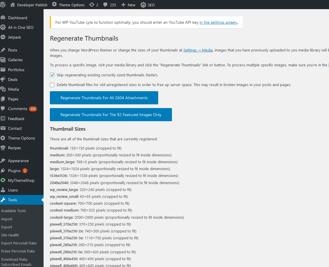 How To Regenerate Thumbnails In WordPress ? - Developer Publish