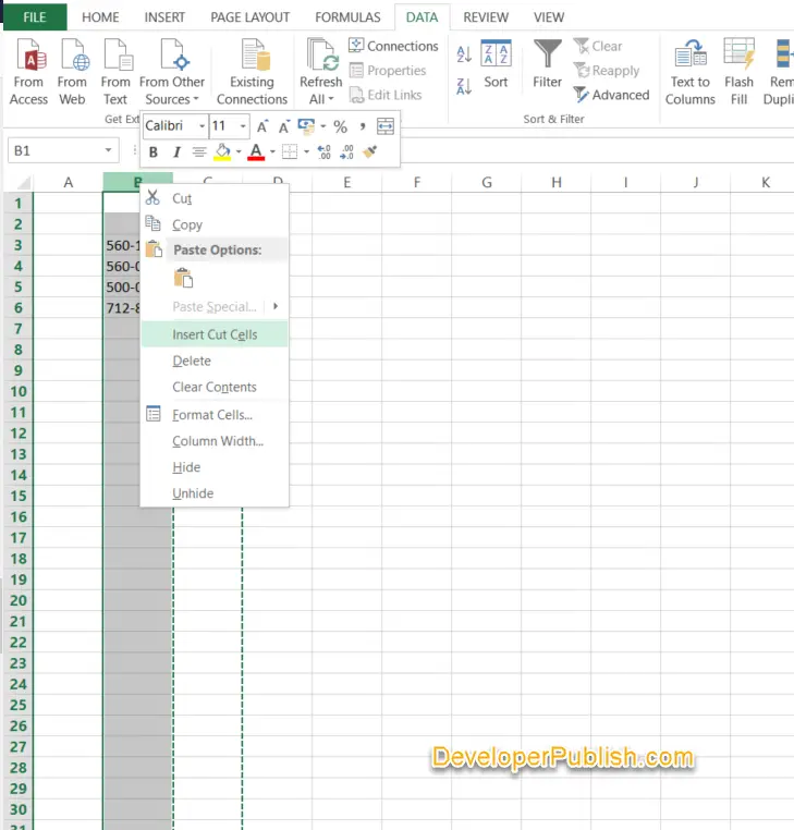 How to Move Columns in Excel ?