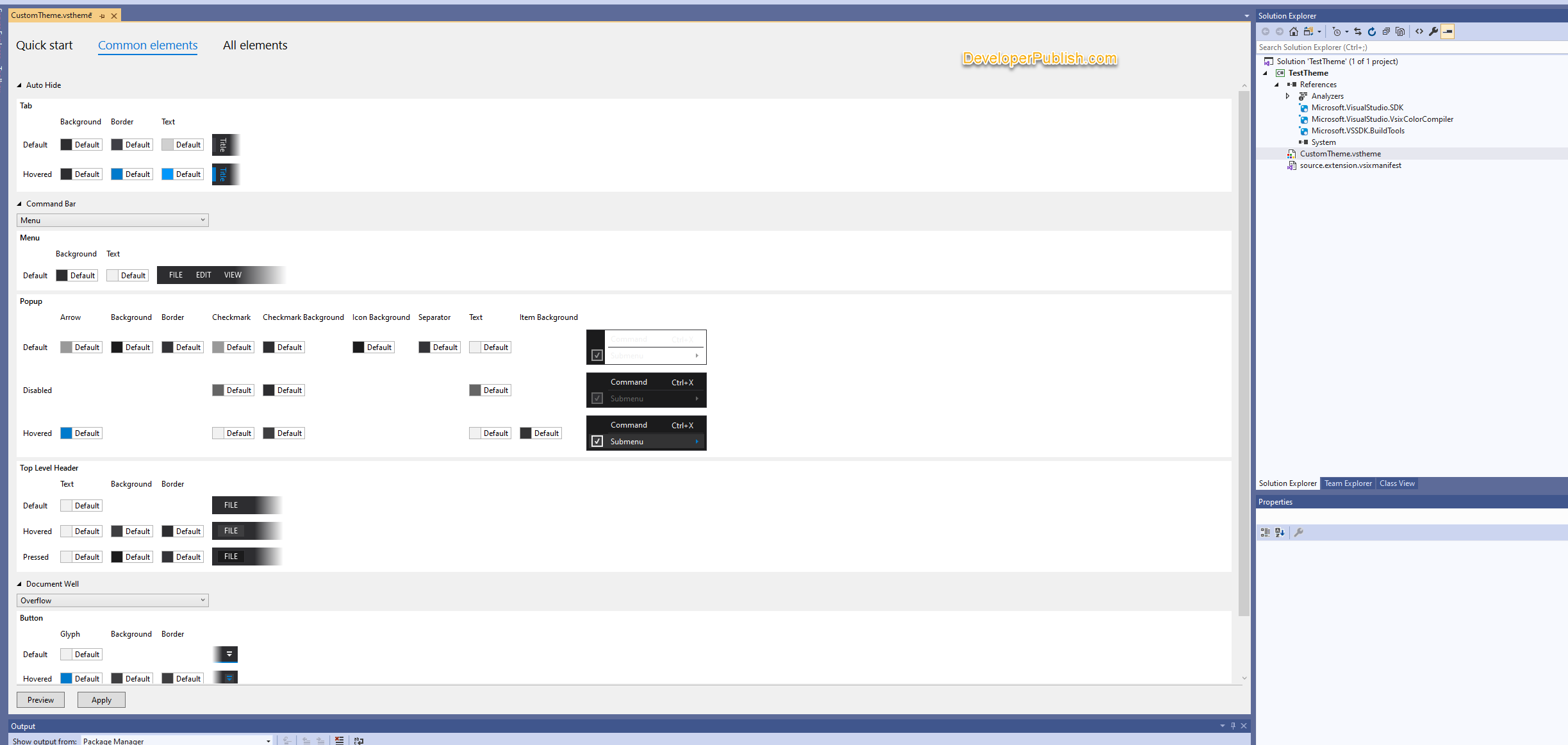 visual studio themes visual studio themes