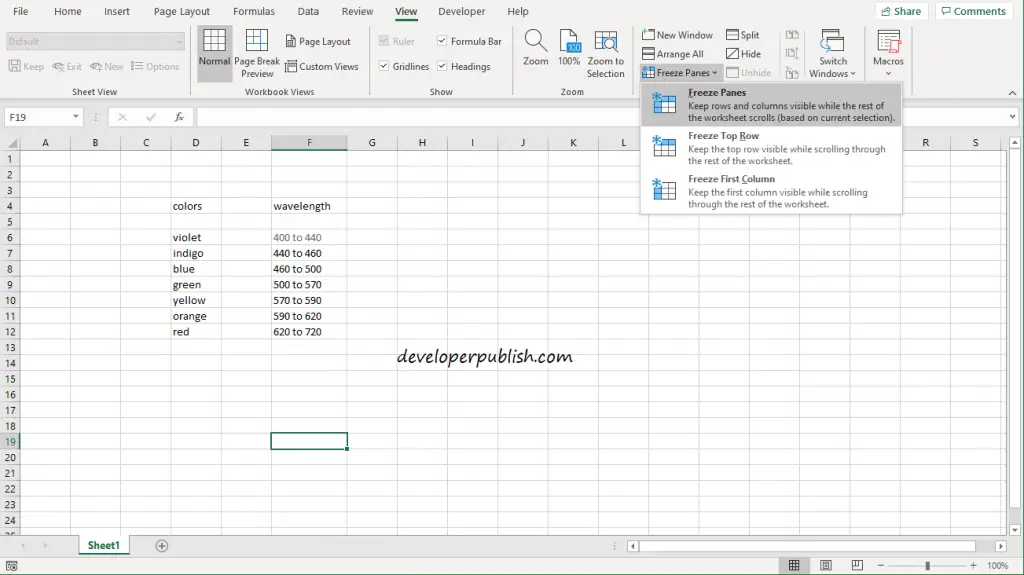 How to freeze panes in Microsoft Excel?