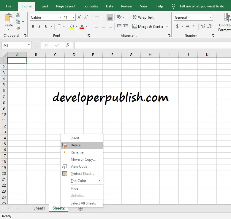 How to insert or delete or rename a worksheet in Microsoft Excel?