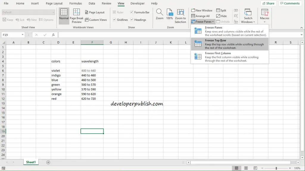 How to freeze panes in Microsoft Excel?