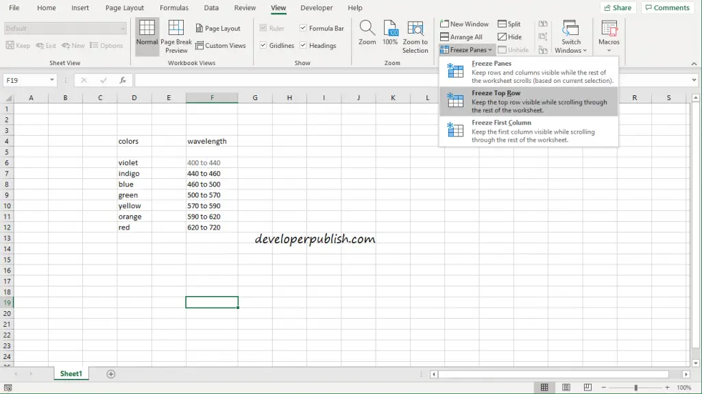 how to freeze multiple panes in excel 2016