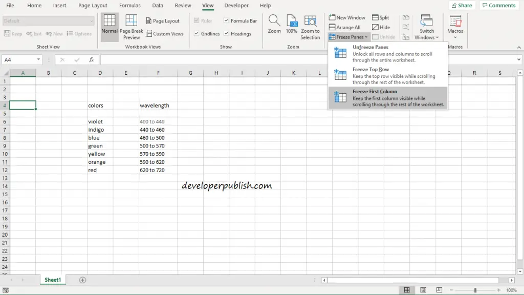 How to freeze panes in Microsoft Excel?