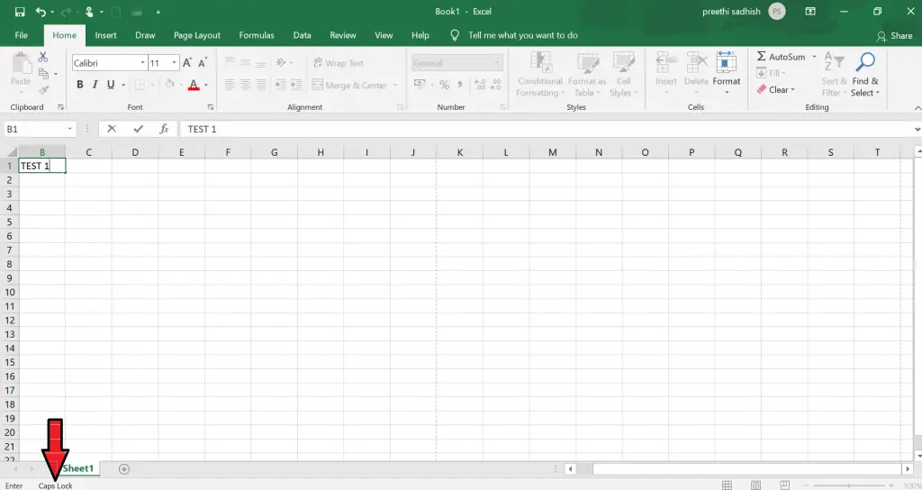 STATUS BAR IN EXCEL