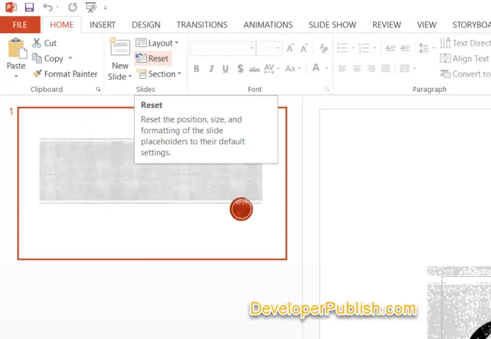 How to Reset the Layout Changes in PowerPoint?