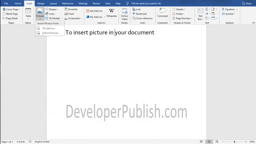 How to Insert Pictures in Microsoft Word?