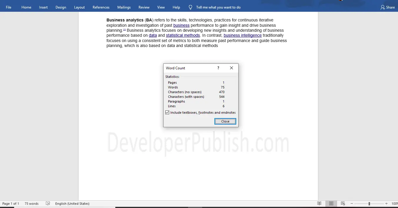 How To Show Word Count
