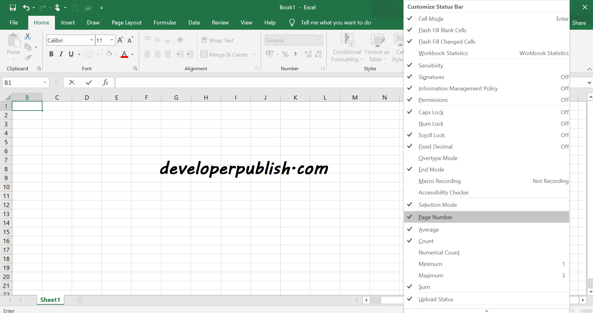 status-bar-in-microsoft-excel-developer-publish