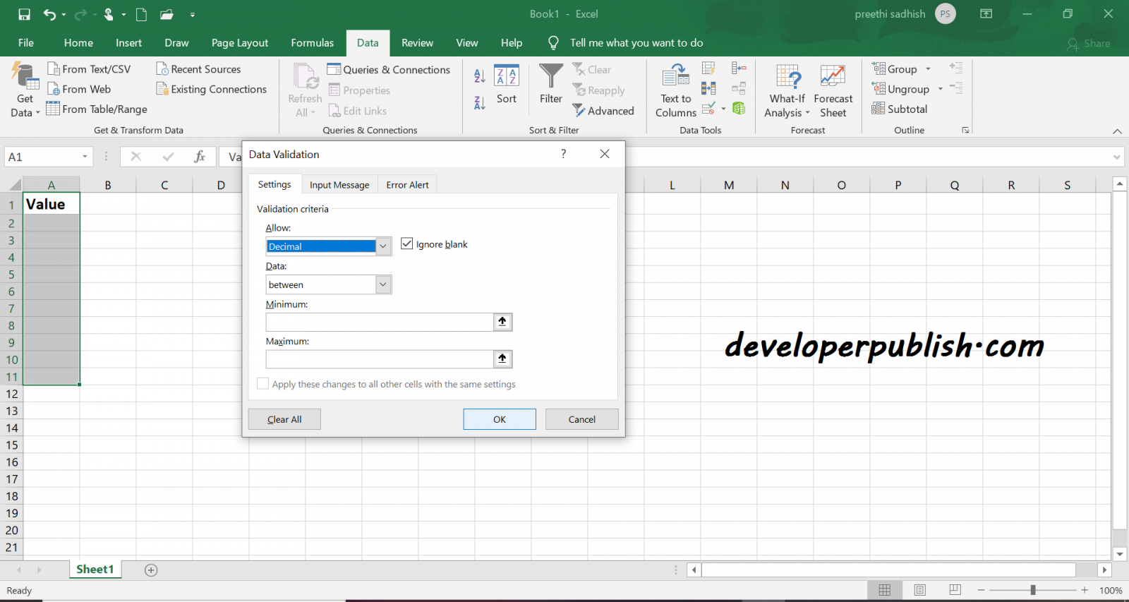 adding-a-blank-option-in-a-data-validation-drop-down-list-in-excel