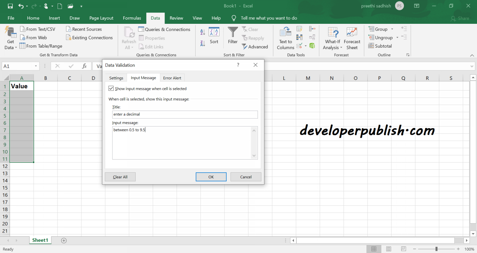 Data Validation in Microsoft Excel | Microsoft Excel Tutorials