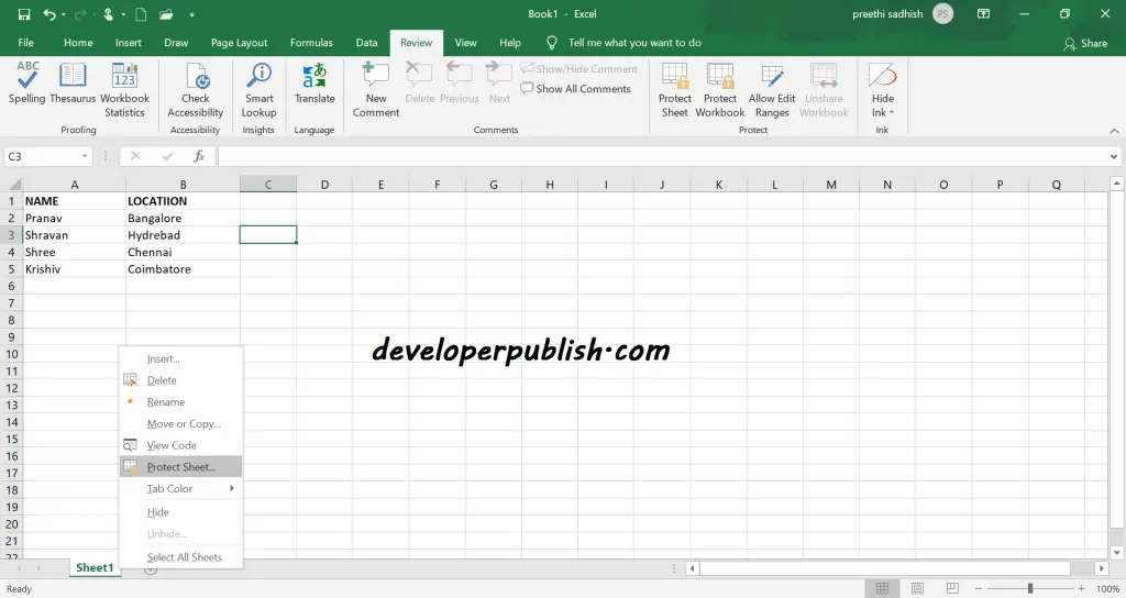 How to Protect Sheet in Microsoft Excel?