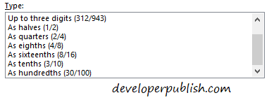 Fractions in Excel