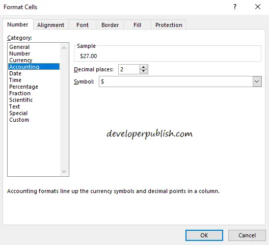 Currency vs Accounting Format in Excel