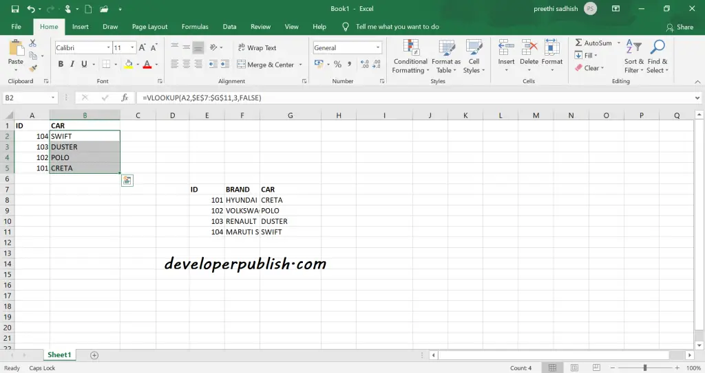 Lookup and Reference Functions in Microsoft Excel