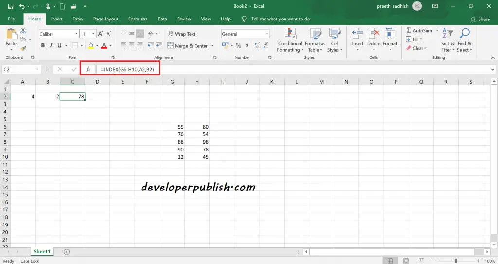  INDEX Lookup and Reference Functions in Microsoft Excel