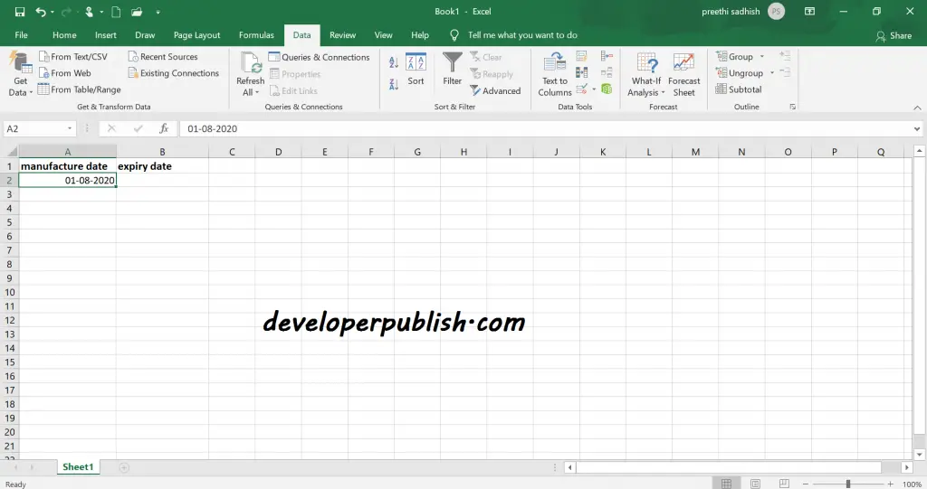 Date Validation in Microsoft Excel