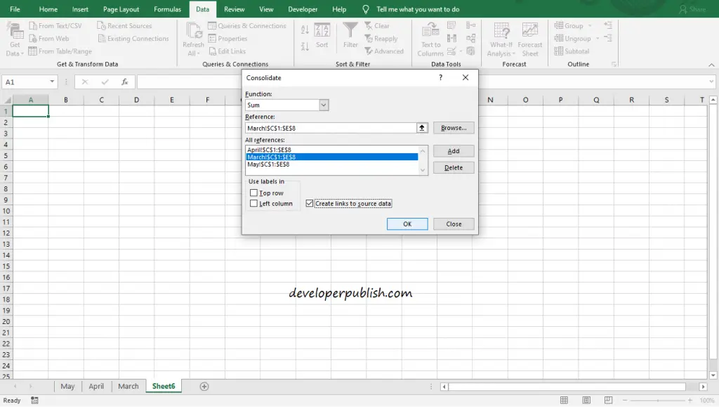 How to Consolidate in Microsoft Excel?