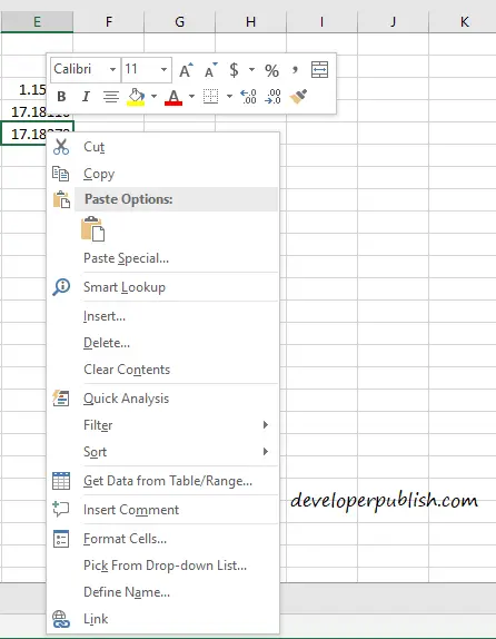 Decimal places in Microsoft Excel