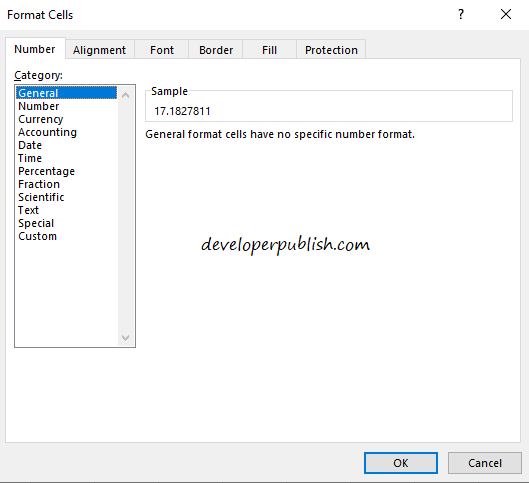 Decimal places in Microsoft Excel