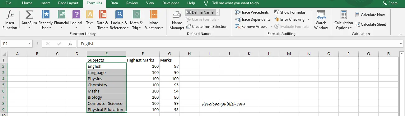 named-range-in-microsoft-excel-developer-publish