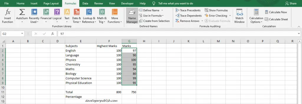 Dynamic Named Range In Microsoft Excel Developer Publish