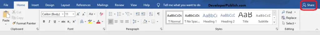 How to Share Document in Microsoft Word?