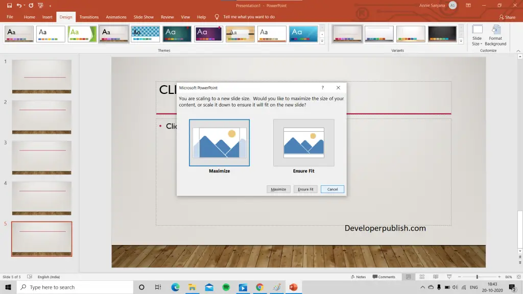 How To Change Orientation Of One Slide In Powerpoint