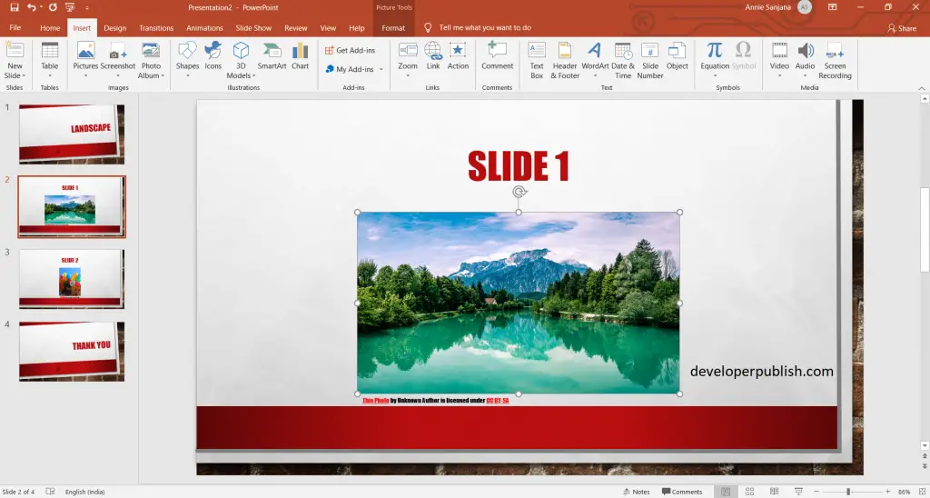 How to use portrait and landscape slide orientation in the same PowerPoint presentation ?