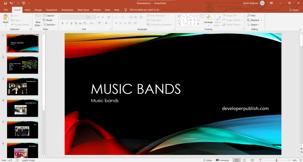 How to Organize your PowerPoint slides into sections ?