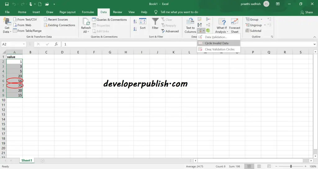 Find Invalid Data in a Sheet in Microsoft Excel