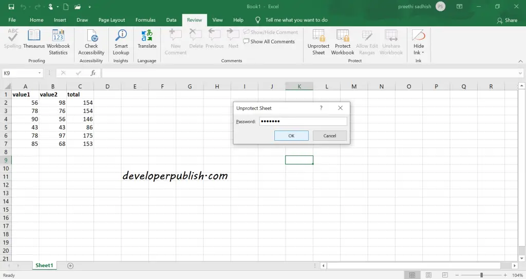 Lock Cells in Microsoft Excel