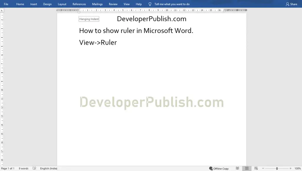 How to Show Ruler in Microsoft Word?