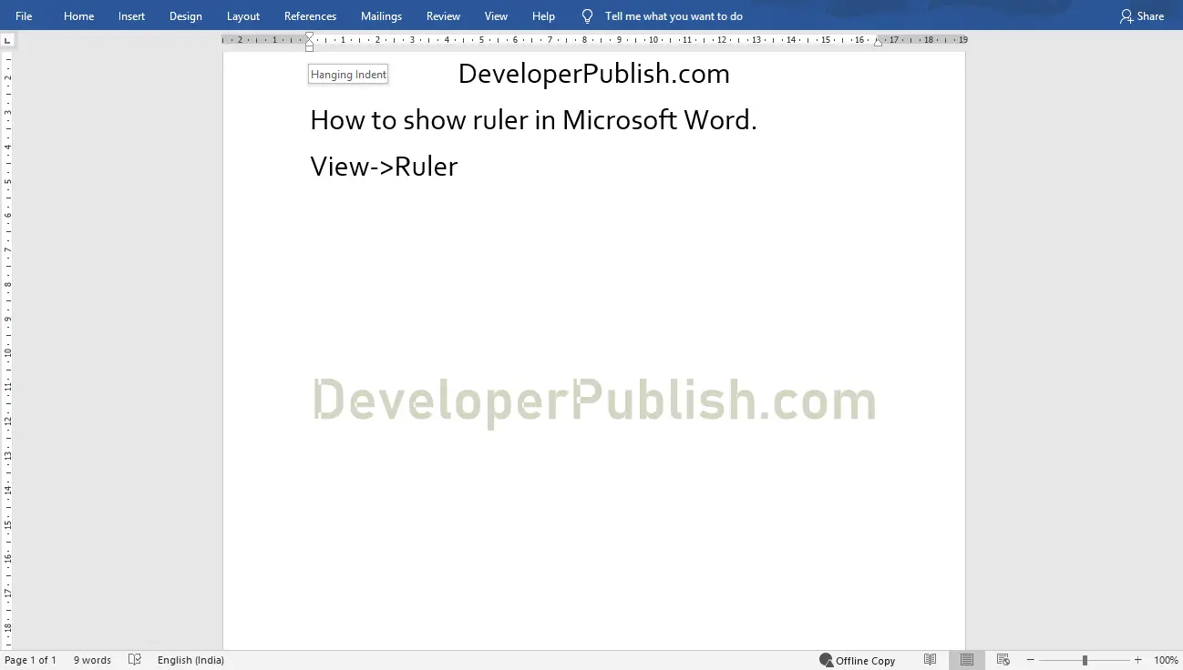 how to always show ruler in word