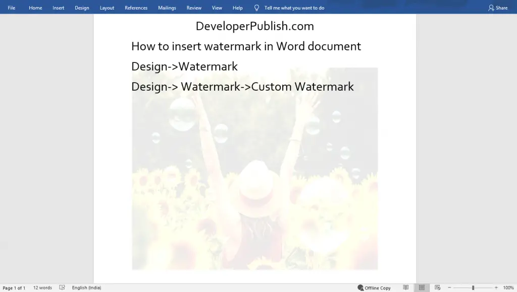 How to Insert Watermark in Microsoft Word?